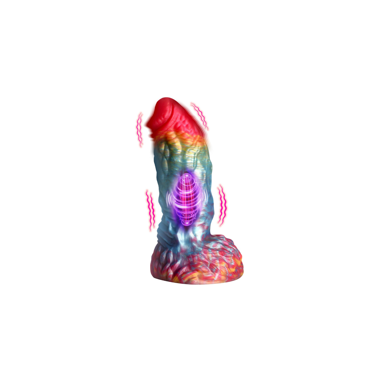Rainbow. Phoenix Vibrating Silicone Dildo