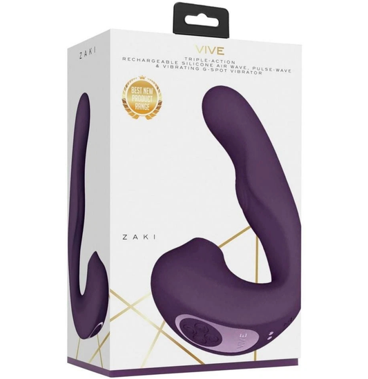 ZAKI   Vibrador de silicona de onda de pulso y punto G